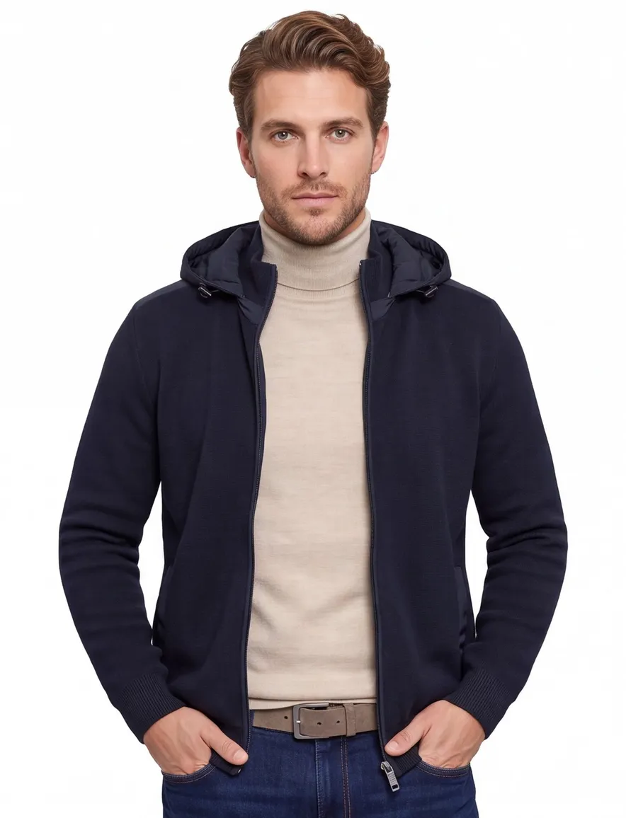 Heren vest donkerblauw