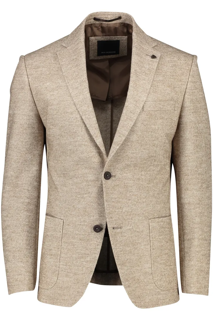 Roy Robson colbert beige normale fit gemêleerd