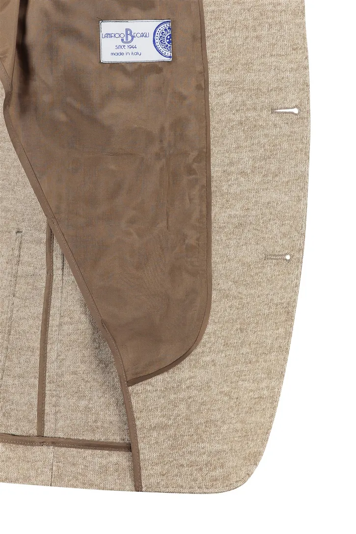 Roy Robson colbert beige normale fit gemêleerd