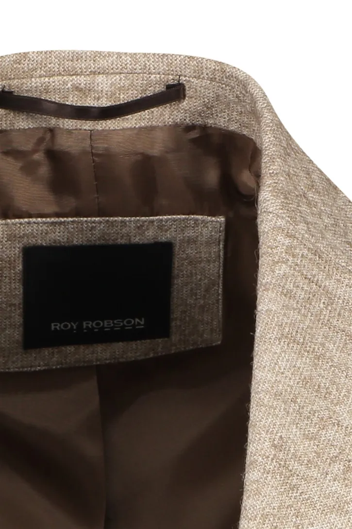 Roy Robson colbert beige normale fit gemêleerd