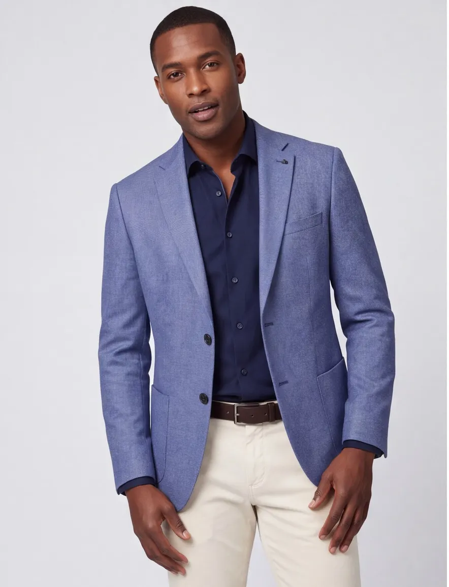 Roy Robson Colbert blauw regular fit
