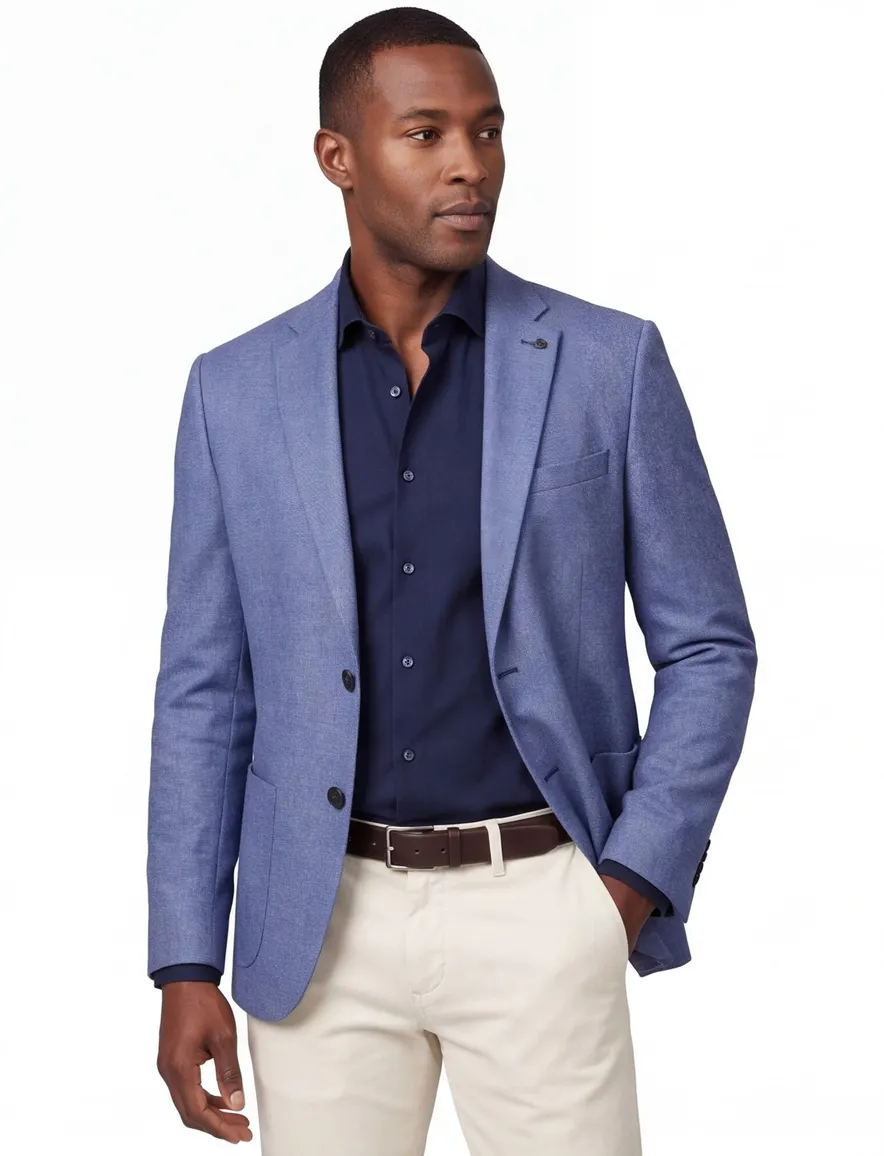 Roy Robson Colbert blauw regular fit