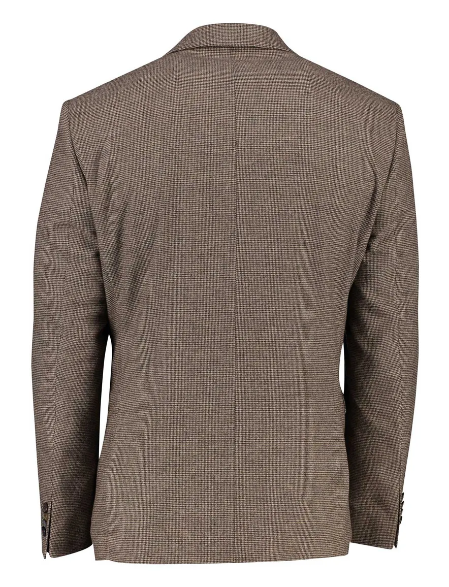 Digel colbert beige gemêleerd wol modern fit stretch