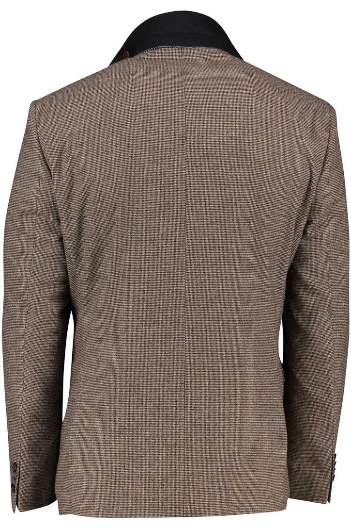 Wollen Digel colbert beige gemêleerd modern fit stretch