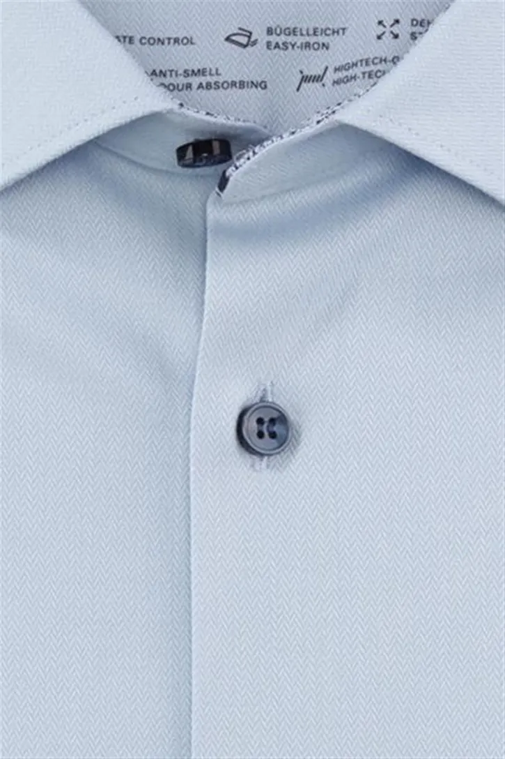Olymp overhemd mouwlengte 7 Level Five extra slim fit babyblauw effen katoen
