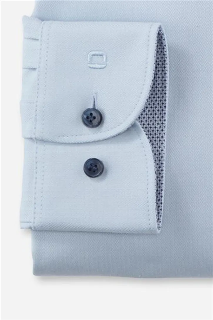 Olymp overhemd mouwlengte 7 Level Five extra slim fit babyblauw effen katoen