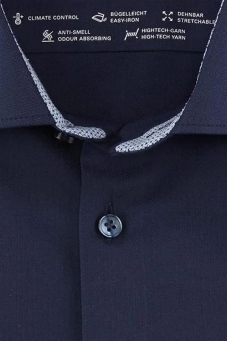 Navy uni Olymp business overhemd super slim fit