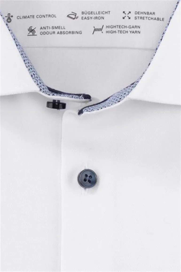 Mouwlengte 7 Olymp overhemd extra slim fit wit uni katoen