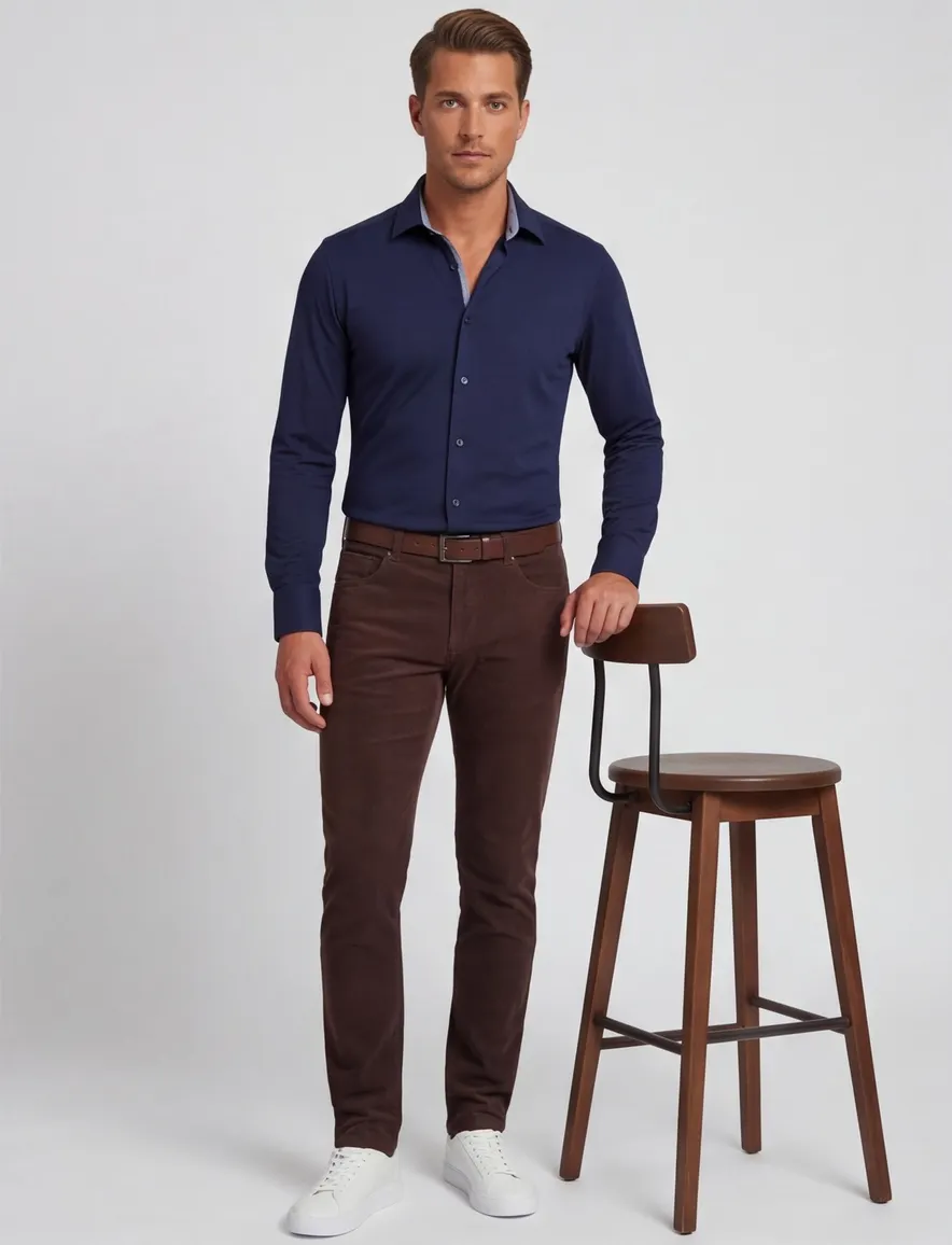 Olymp overhemd mouwlengte 7 extra slim fit navy effen katoen