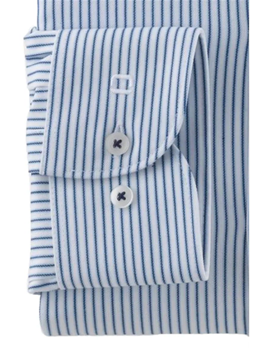 Olymp overhemd blauw gestreept Body Fit
