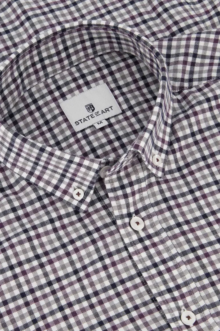 State of Art Shirt wit geruit