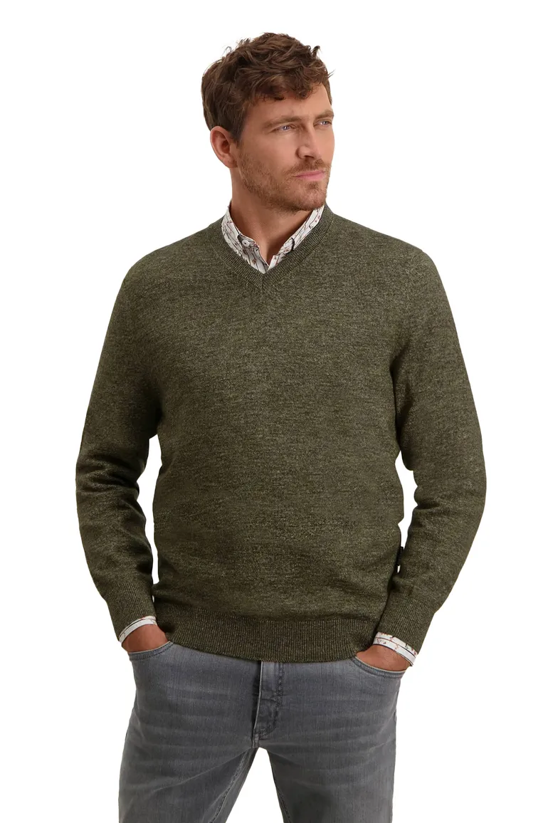 State of Art Bonneterie khaki v-neck