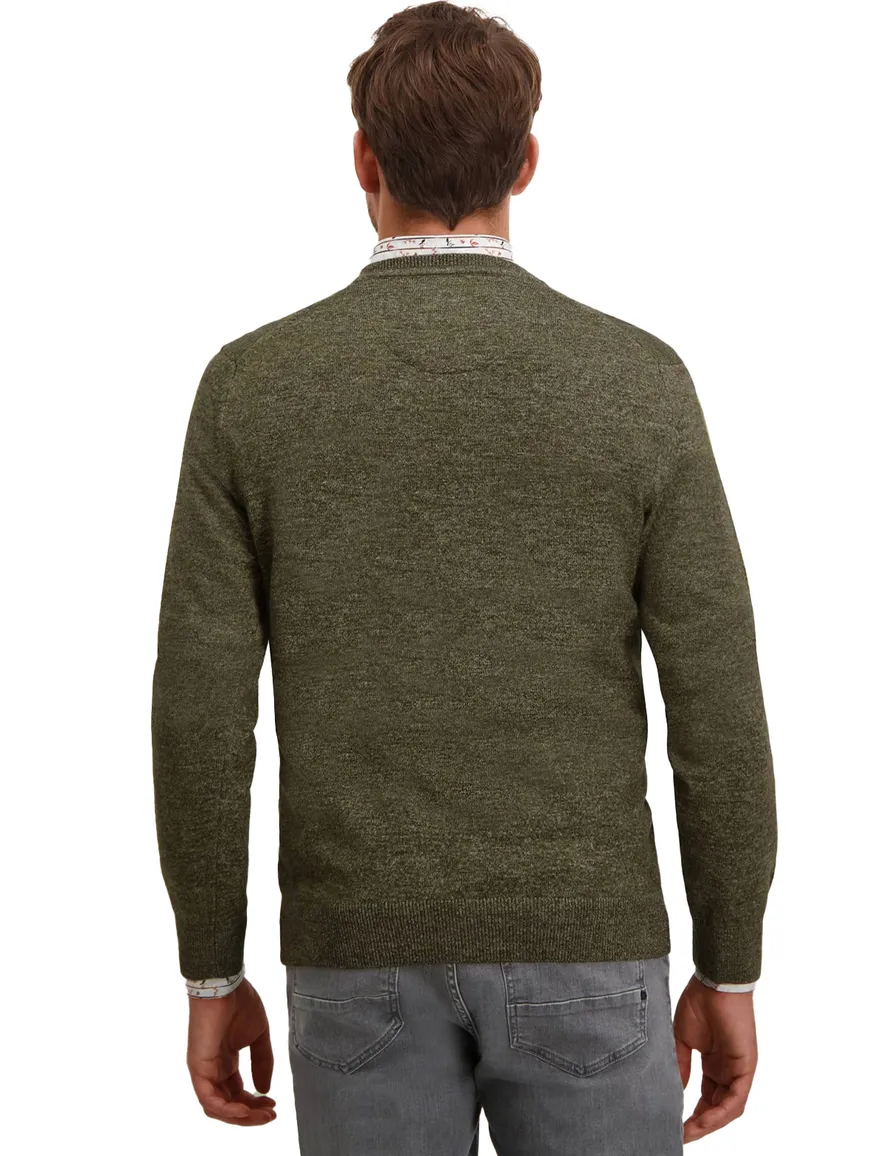 State of Art Bonneterie khaki v-neck