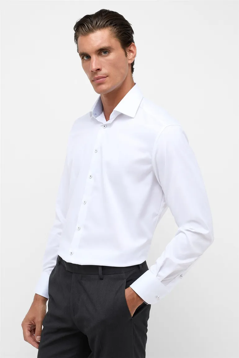 Eterna overhemd Comfort Fit wit katoen
