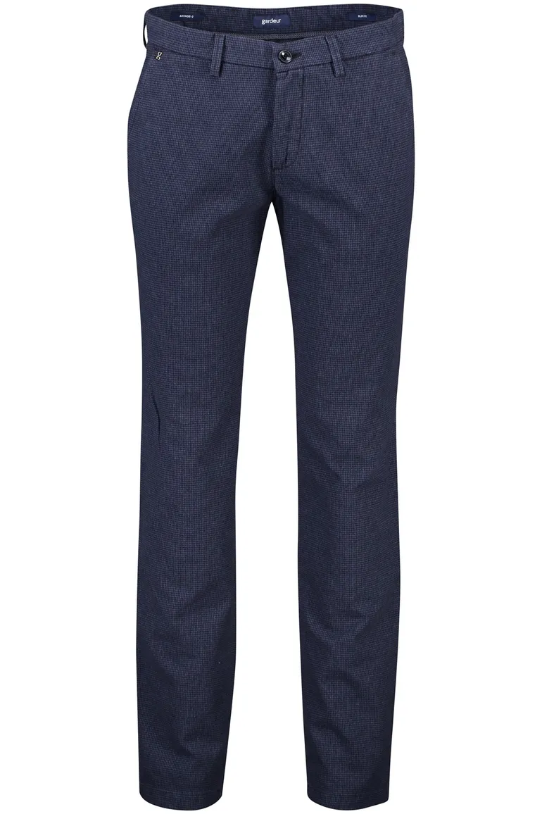 Gardeur chino donkerblauw slim fit katoen