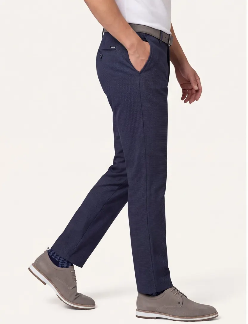 Gardeur katoenen chino donkerblauw slim fit