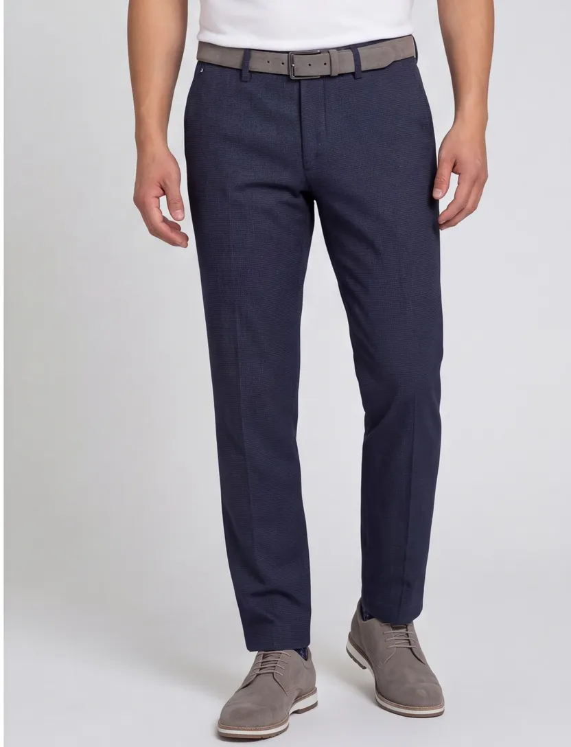 Gardeur katoenen chino donkerblauw slim fit