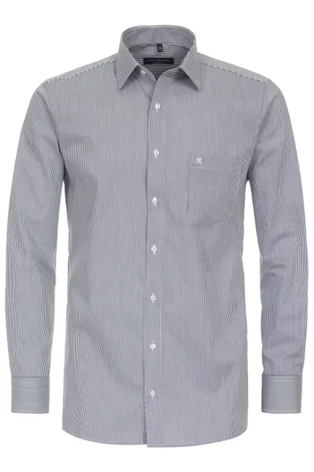 Casa Moda business overhemd Casa Moda normale fit donkerblauw wit gestreept katoen