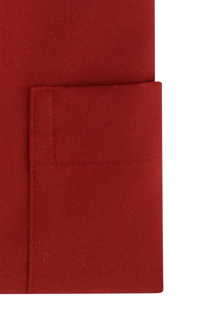 Overhemd Eterna Comfort Fit rood effen katoen