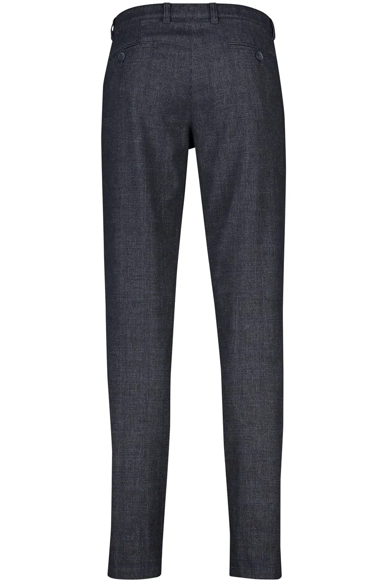 COM4 Modern Chino normale fit donkerblauw effen