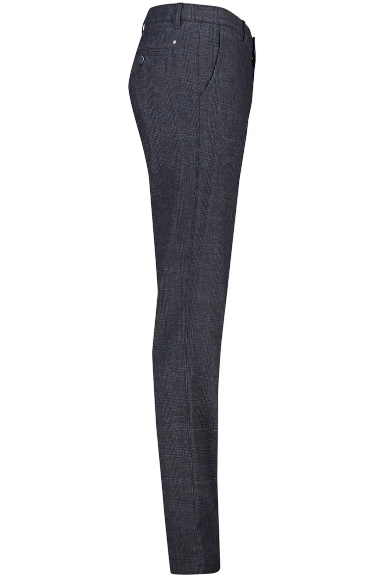 COM4 Modern Chino normale fit donkerblauw effen