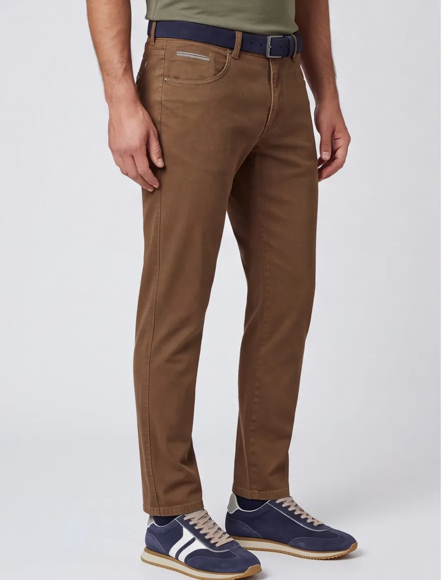 COM4 katoenen broek bruin swing front