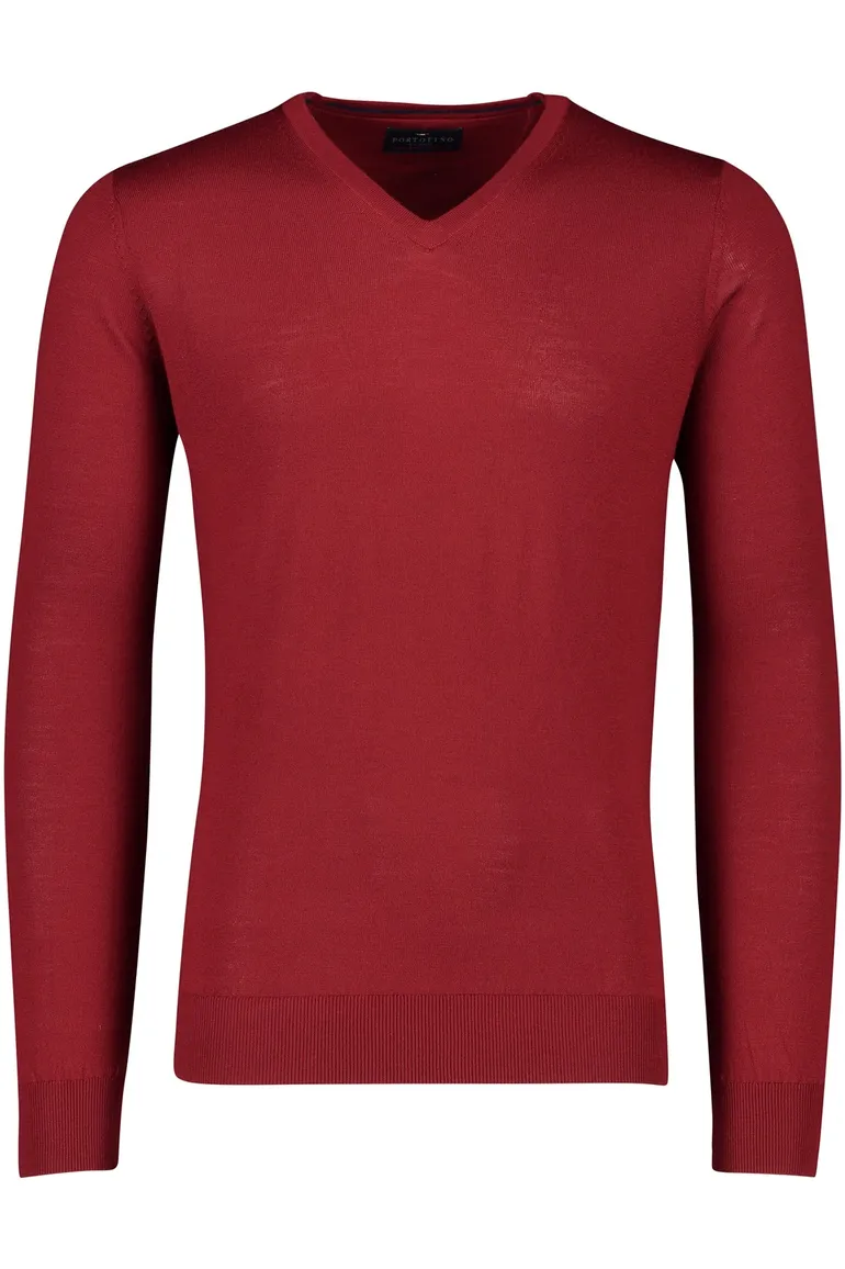 Portofino trui rood 100% wol