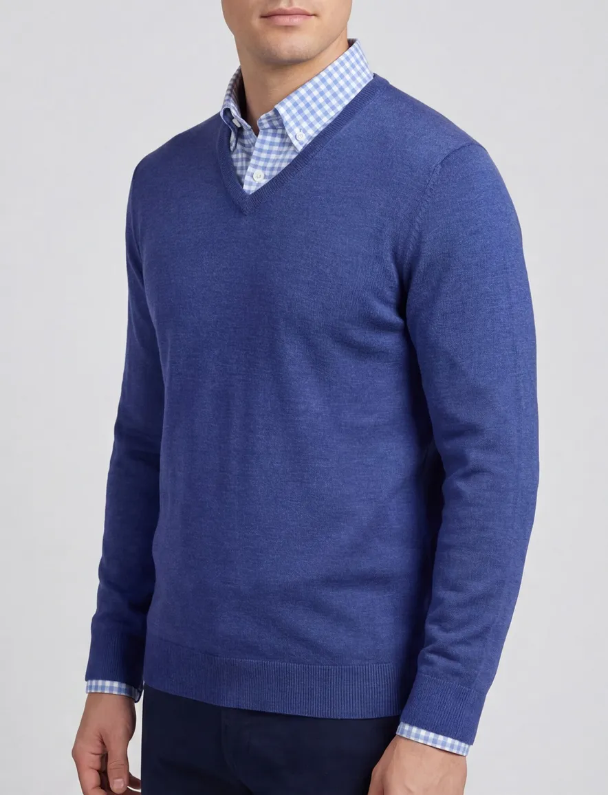 Portofino trui donkerblauw gemeleerd