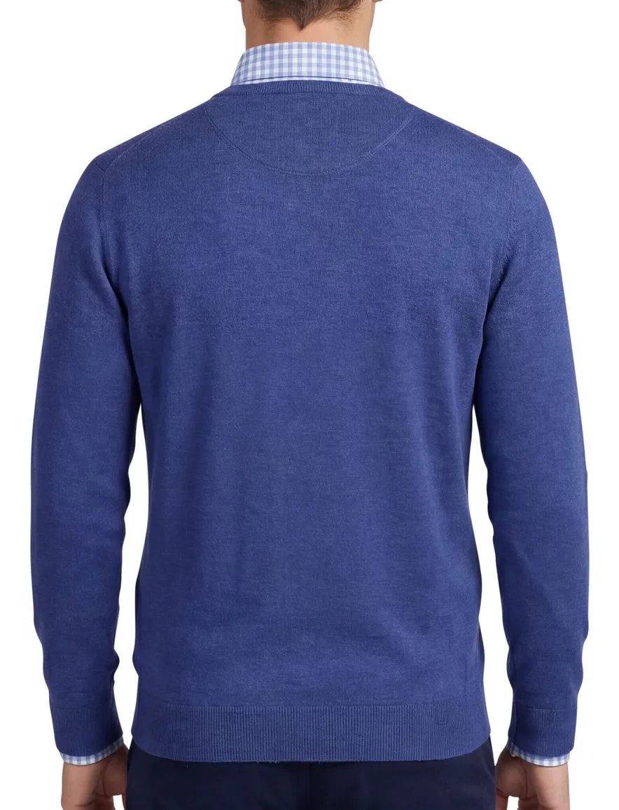 Portofino trui donkerblauw gemeleerd