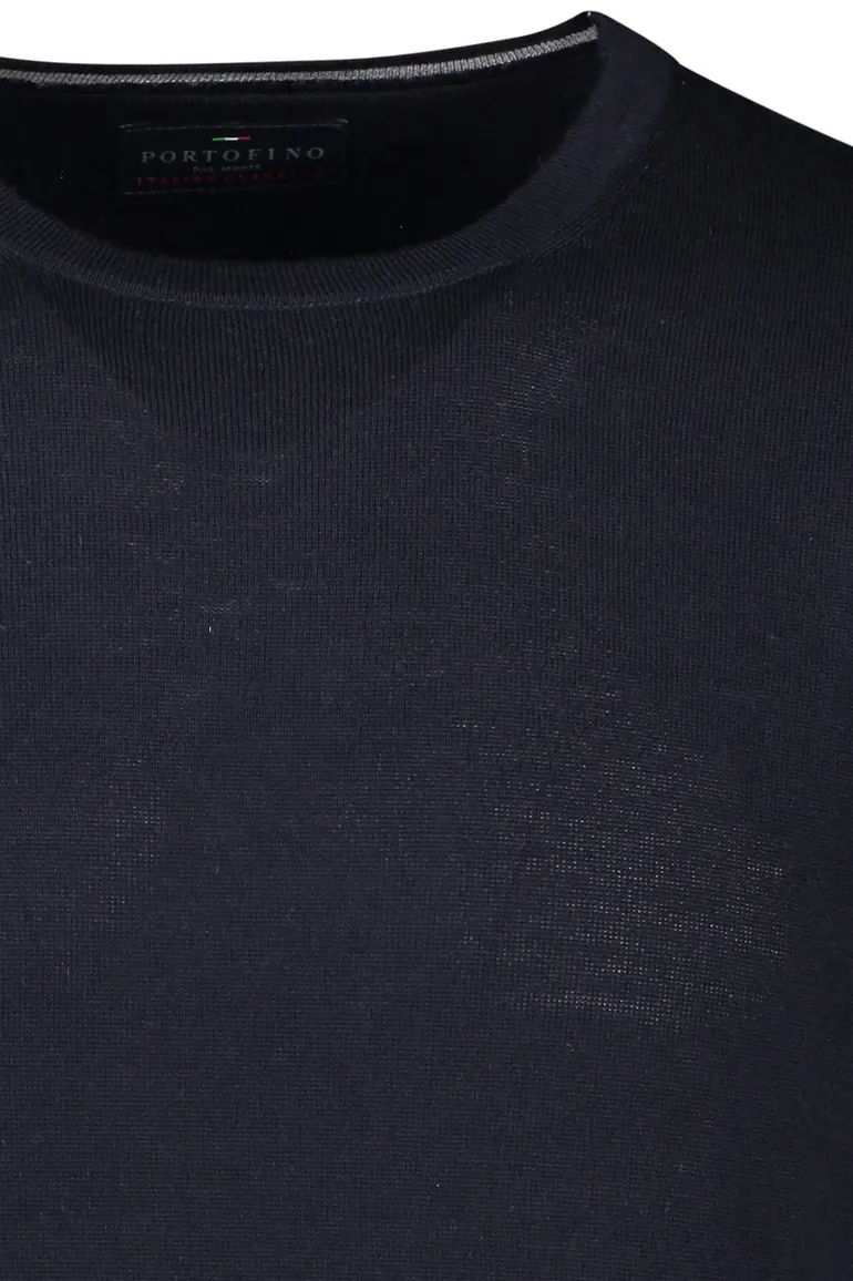 Portofino trui donkerblauw ronde hals