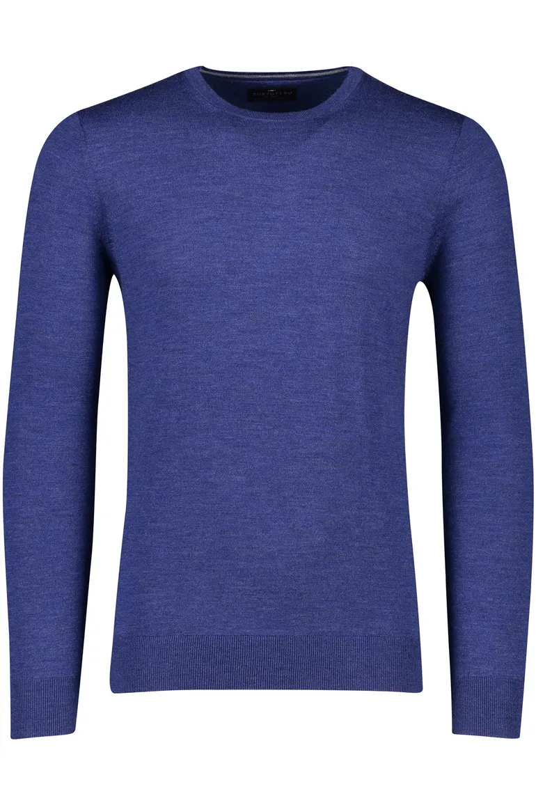 Portofino trui blauw 100% wol