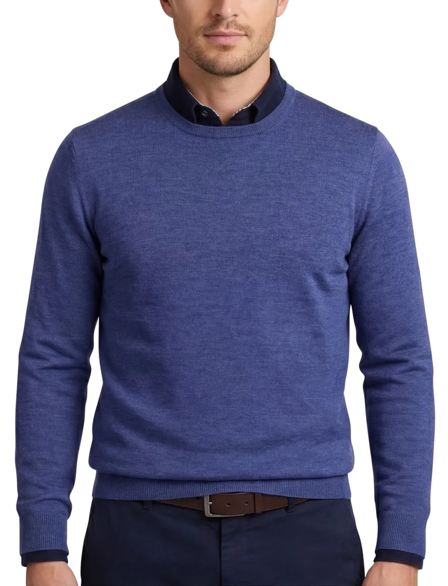 Portofino trui blauw 100% wol