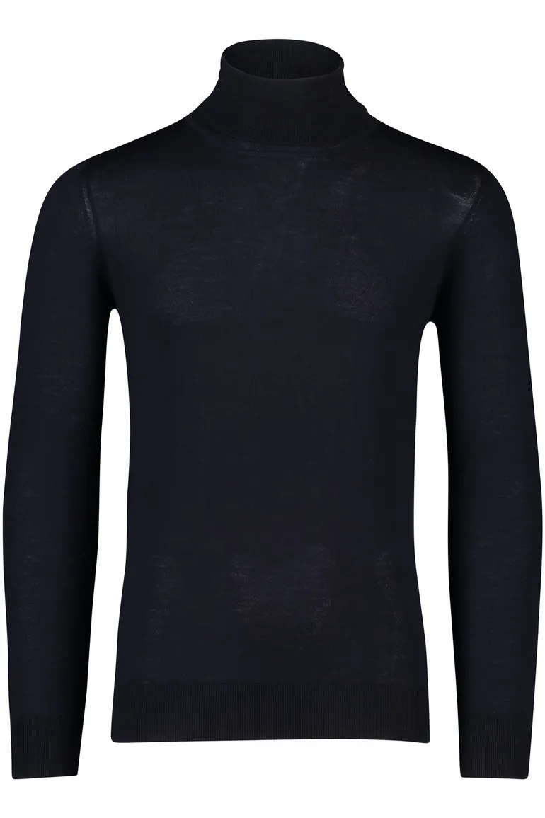 Portofino wollen coltrui donkerblauw slim fit