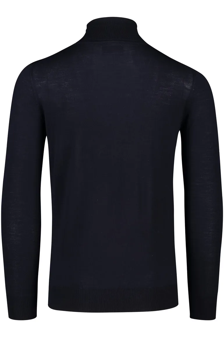Portofino wollen coltrui donkerblauw slim fit