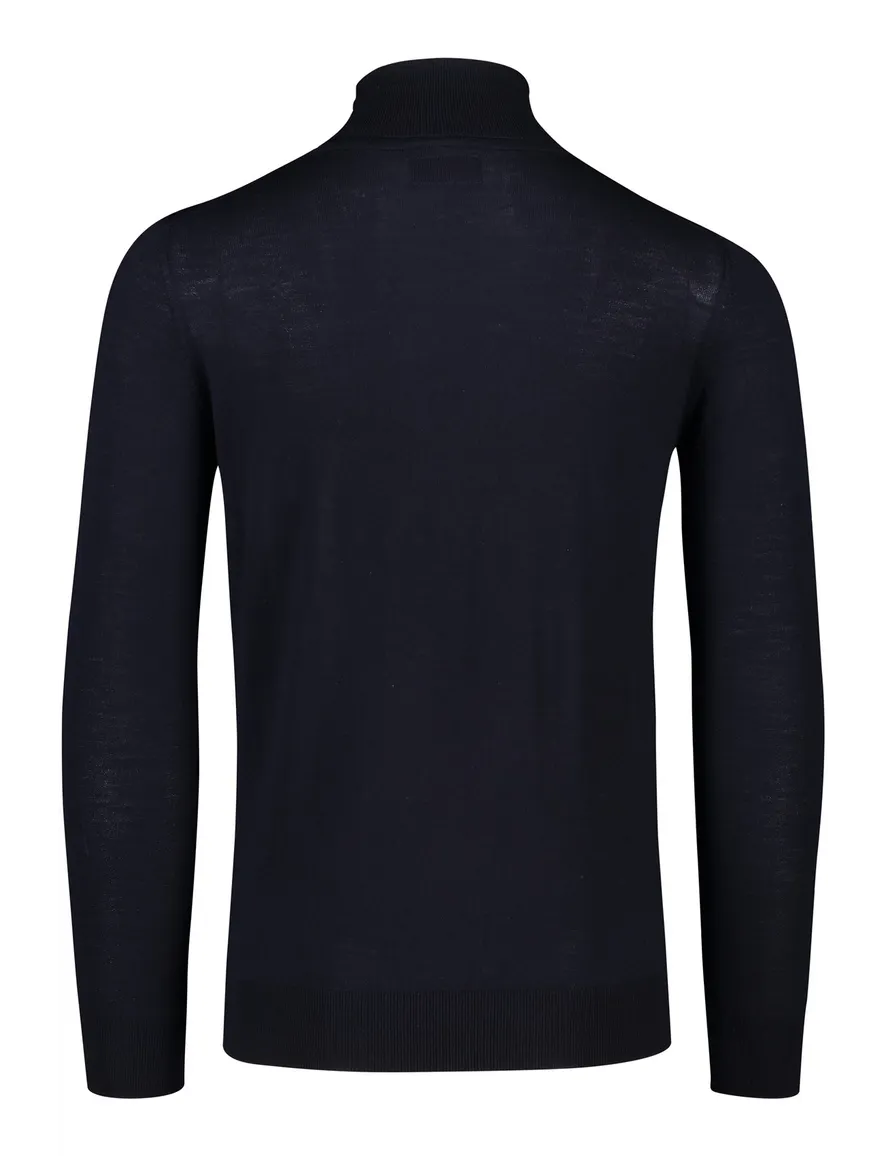 Portofino wollen coltrui donkerblauw slim fit