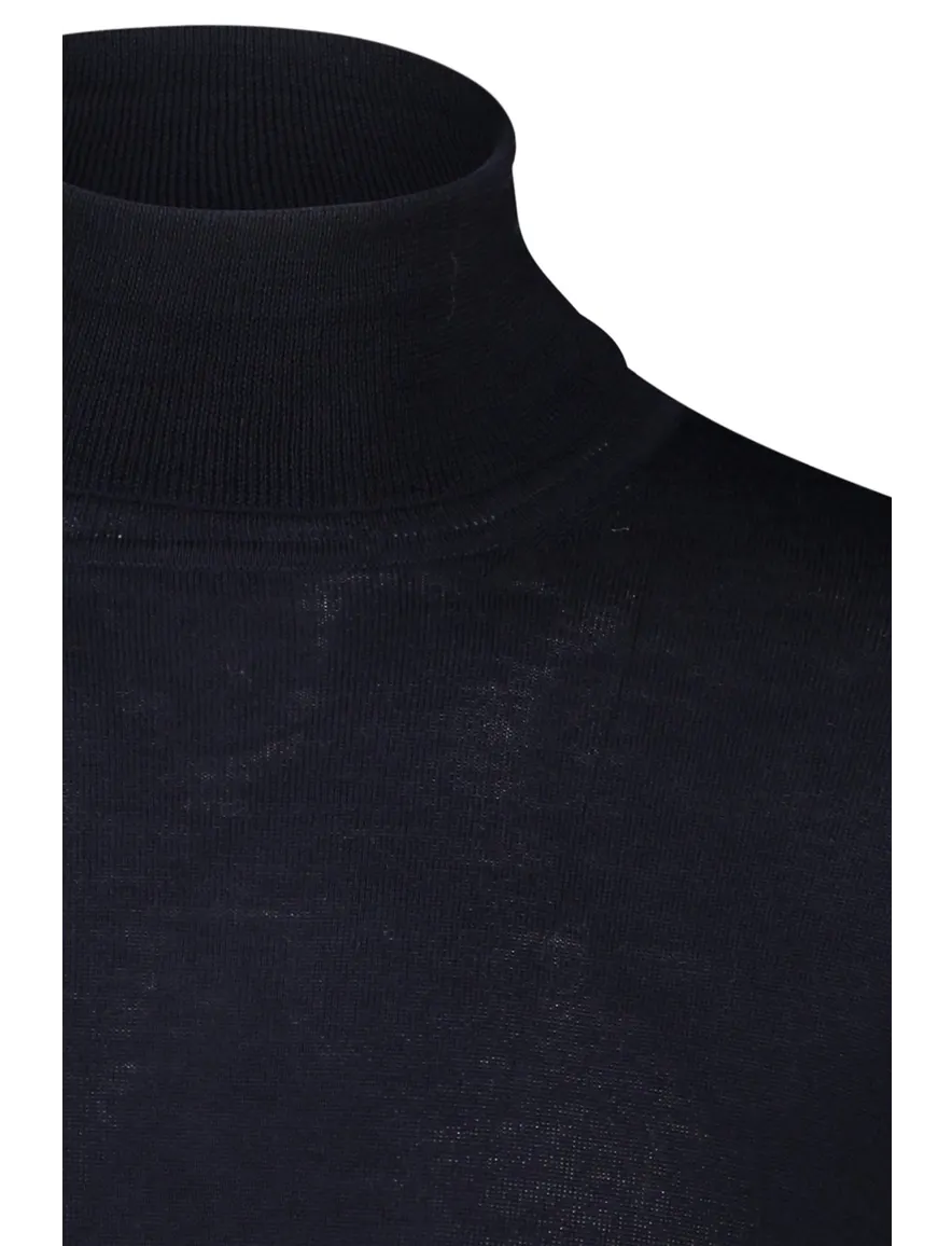 Portofino wollen coltrui donkerblauw slim fit