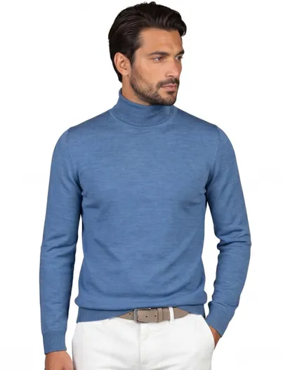 Portofino Portofino coltrui slim fit wol blauw