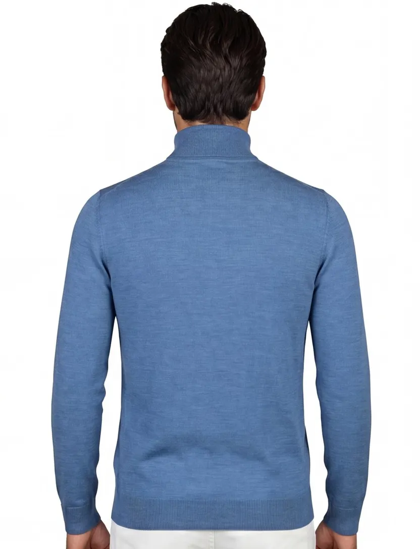 Portofino coltrui slim fit wol blauw