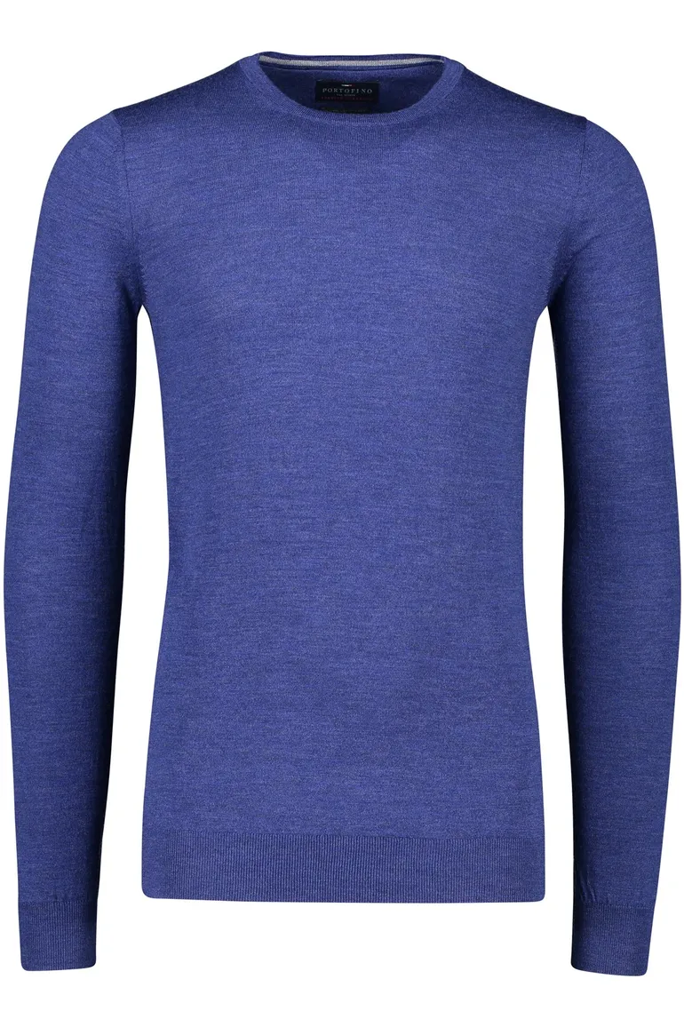 Portofino trui extra long blauw normale fit