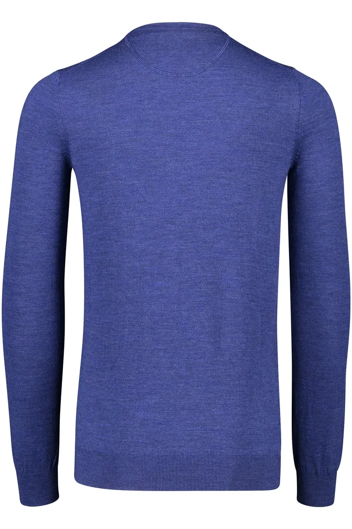 Portofino trui extra long blauw normale fit wol