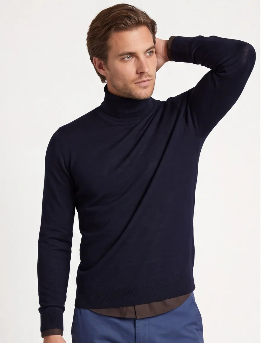 Portofino coltrui extra long navy wol slim fit
