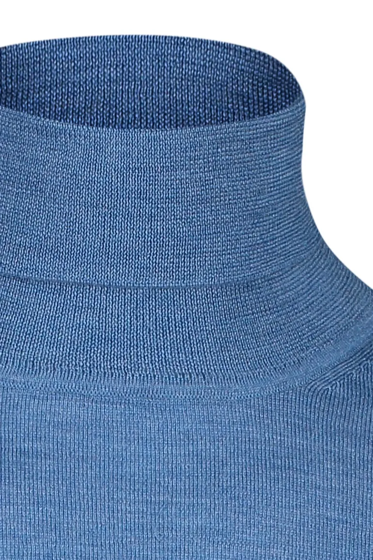 Portofino coltrui extra long blauw wol slim fit