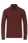 Casa Moda polo lange mouw wijde fit rood katoen