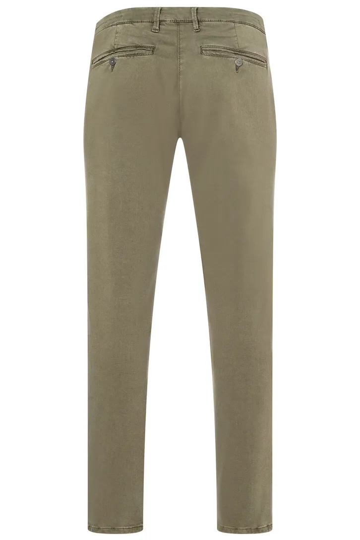 Mac heren broek groen effen denim driver pants