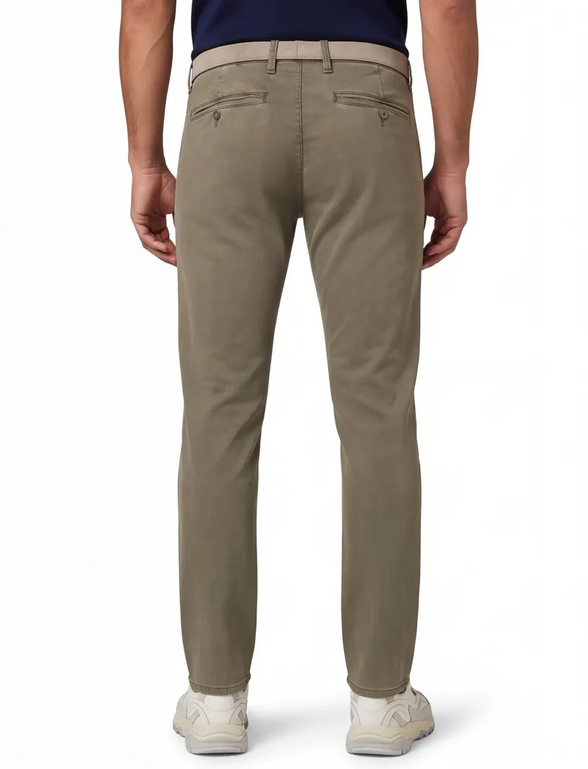 Mac heren broek groen effen denim driver pants