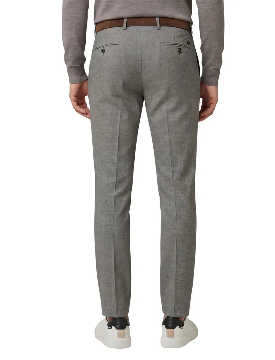 Alberto chino slim fit grijs Rob wol