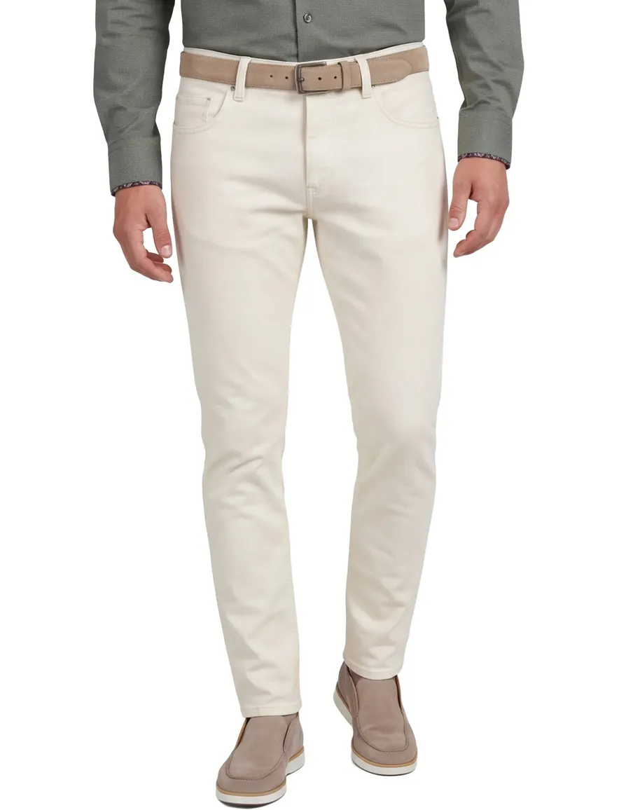 Alberto broek off white effen