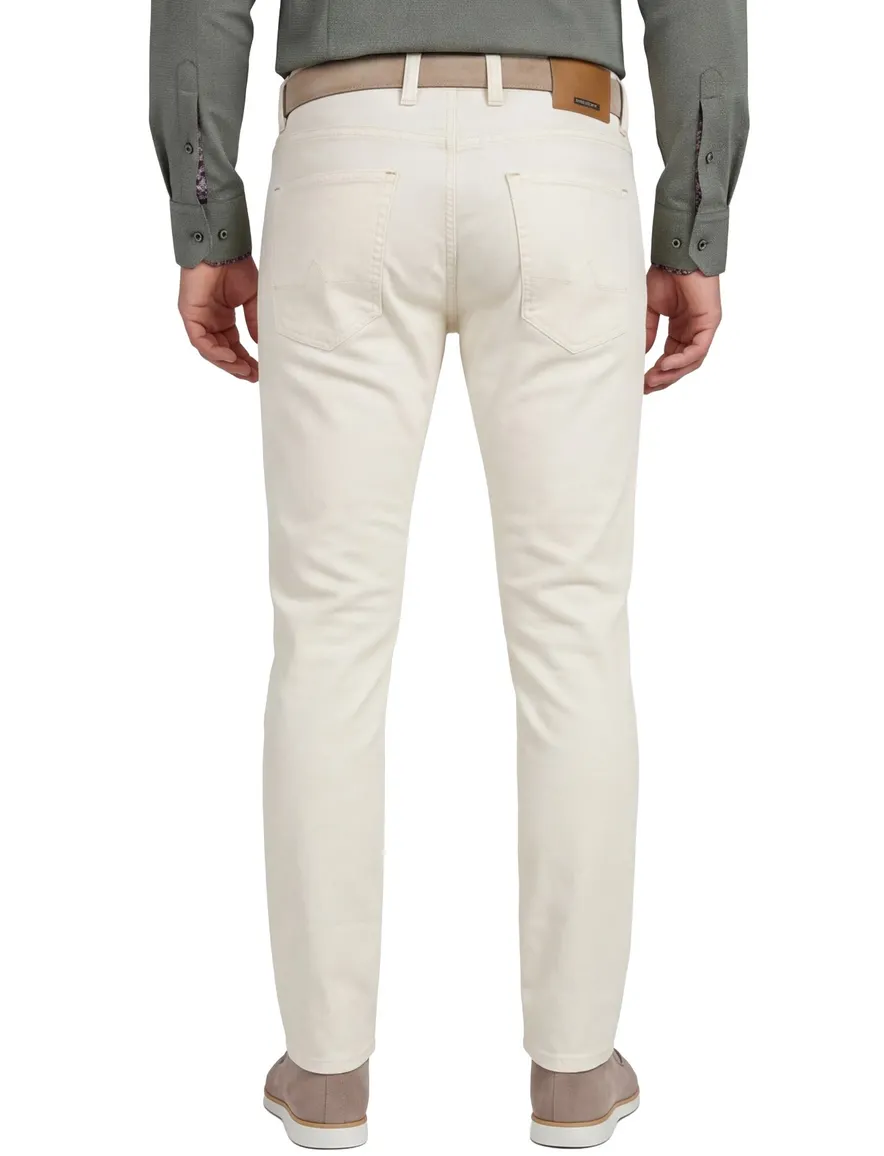 Alberto broek off white effen