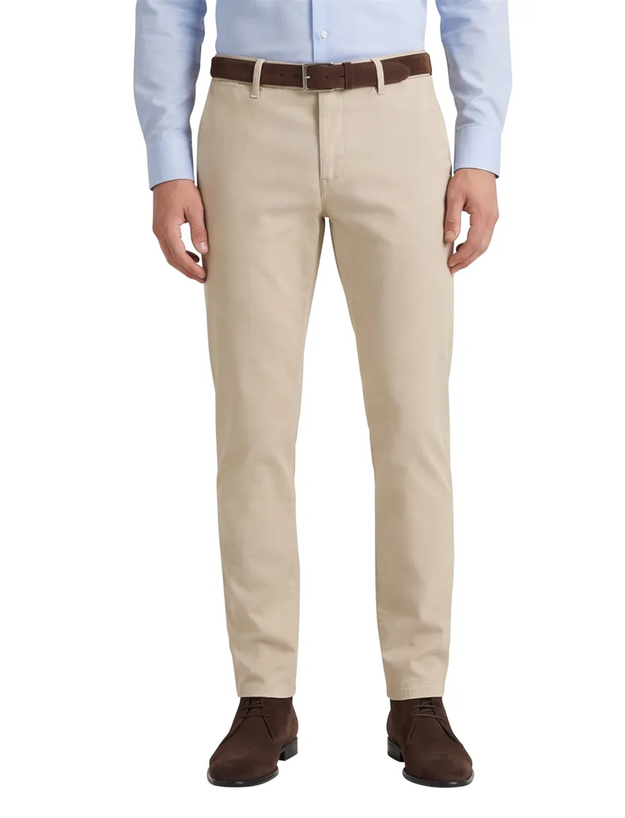 Alberto chino beige effen