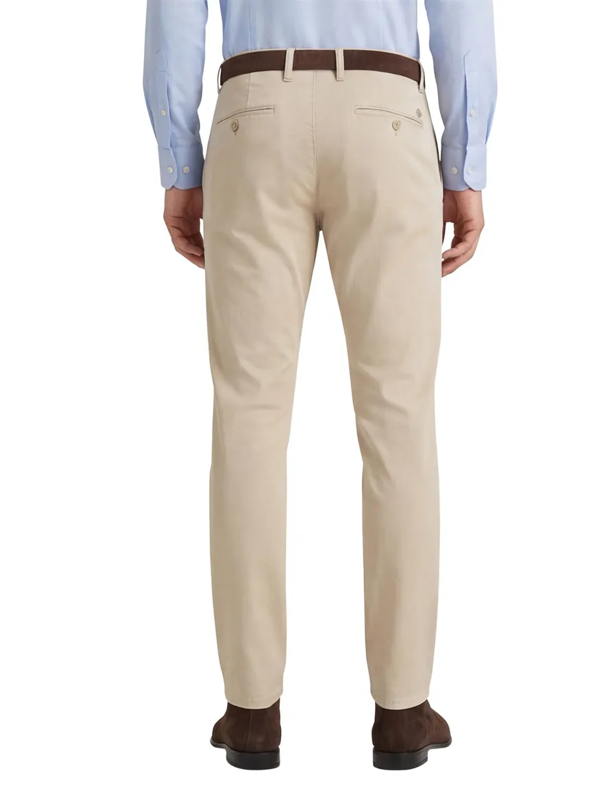 Alberto chino creme katoen slim fit super stretch